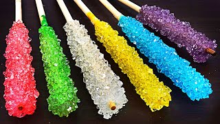 DIY Science Experiment How To Make Colorful Sugar Crystal Rock Candy  CaptainScience [upl. by Ruenhcs]