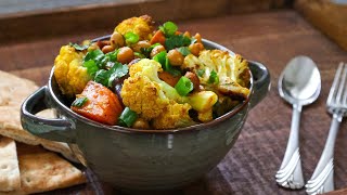 Curry Spiced Roasted Vegetables with Chickpeas 🥗 Delicious Vegan Side Recipe that everyone will Love [upl. by Skillern]