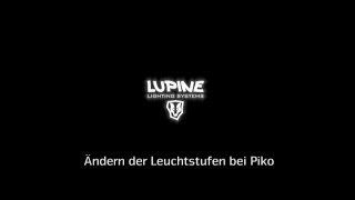 Lupine Lights  Einstellen der Leuchtstufen bei Piko German [upl. by Anaidiriv762]