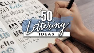 50 Hand Lettering Ideas Easy Ways to Change Up Your Writing Style [upl. by Lough]