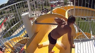 Yellow Line Water Slide at Adrenalin Csúszdapark [upl. by Helsa]