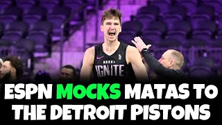 Detroit Pistons Mocked To Draft Matas Buzelis At 5th Overall [upl. by Bailar]