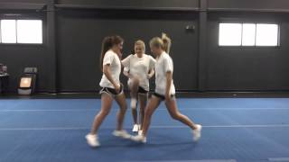 Basic Cheerleading Stunt Progression Thigh Stand [upl. by Anima]