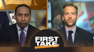 Stephen A and Max react to Celtics defeating 76ers in Game 1  First Take  ESPN [upl. by Notak]