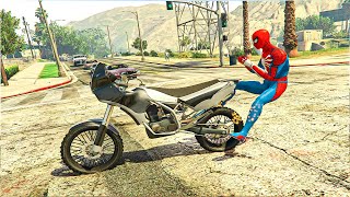 SpiderMan Motorcycle Fails in GTA 5 Epic Ragdolls amp Euphoria Physics – Episode 31 [upl. by Ykcaj]