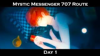 Mystic Messenger 707 Route Day 1  Part 1 [upl. by Lledualc]