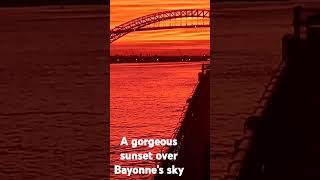 A gorgeous sunset over Bayonnes sky Bayonne Bridge [upl. by Raffo533]