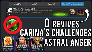 Carinas Challenges  Astral Anger  0 revives used CGR  CMM  Heimdal  EASY REWARDS  MCOC [upl. by Adelaida]