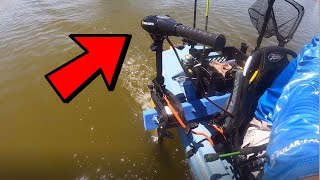 Hobie Kayak Side Mount with Minn Kota Attempt 2 [upl. by Kapeed]