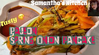 The BEST Pajeon Korean Spring onion pancake [upl. by Docila]