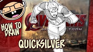 How to Draw QUICKSILVER Avengers Age of Ultron  Narrated Easy StepbyStep Tutorial [upl. by Anneliese515]