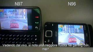 Nokia N97 vs Nokia N96 N gage speed  velocità [upl. by Greenebaum]