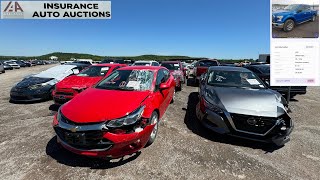 En la subasta de carros chocados IAA  insurance auto auction en Tulsa Oklahoma [upl. by Imoen122]