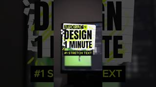 1 Tutorial Stretch Text  adobephotoshop sportsgraphics footballgraphics tutorialdesign1minute [upl. by Lila728]