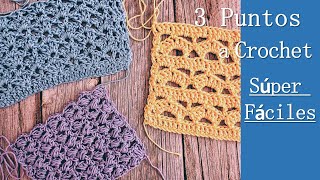 3 Puntos calados a crochet SÚPER FÁCILES ¡Paso a paso [upl. by Cora]