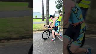 Flying through the dismount 🚀🚴‍♂️ Triathlon Multisport GreatExperiences shorts [upl. by Moule]