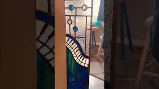 Copper Foil and Leaded Stained Glass Sidelight  Take a Peek [upl. by Nnylirej334]