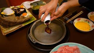 308 Luxury Sukiyaki Hotpot Course in Tokyo Japan [upl. by Vergil]