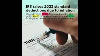 IRS Raises 2023 Standard Deduction Tax Brackets Due to Inflation [upl. by Ariam751]