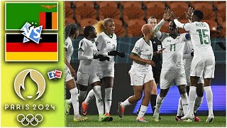 Zambia vs Germany Live Stream  Olympics Paris 2024 Women Football  Watchalong [upl. by Koby]