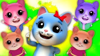 пять маленьких котят  кошка рифма в России  Five Little Kittens  Farmees Russia [upl. by Derraj]