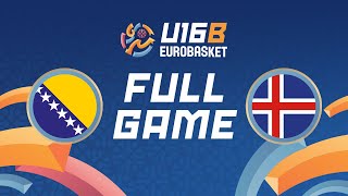 Group Phase  BIH v ISL  Full Basketball Game  FIBA U16 Womens EuroBasket 2024 Division B [upl. by Anih938]