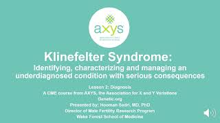 AXYS Klinefelter Syndrome in Adults CME Course Lesson 2  Diagnosis [upl. by Carmel]