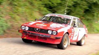 Alfa Romeo Alfetta GTV6 PureSound Solfa  Faettini 2° Rally del Veneto Storico 2023 FULL HD [upl. by Ri963]