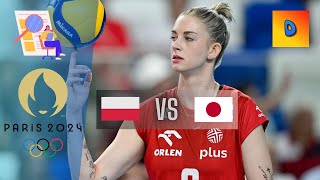 Siatkówka Kobiet Polska vs Japonia 31 Igrzyska Olimpijskie Paryż 2024 [upl. by Jankey700]