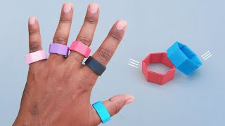 How To Make a Paper Ring  Origami Super Ring  DIY Paper Ring Easy [upl. by Brom]