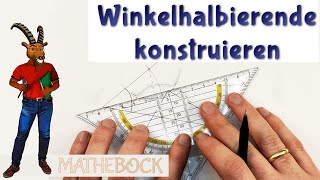 Winkelhalbierende konstruieren  mit Zirkel und Lineal  für Tangenten Konstruktionen [upl. by Atalanta]