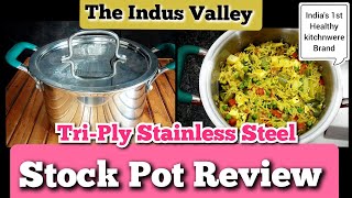 The Indus Valley Triply Stainless Steel Stock Pot  Indus Valley Cookware Reviews  Best Stock Pot [upl. by Risay]