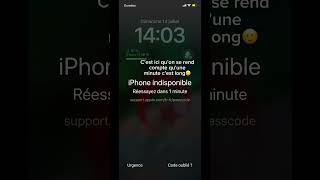 iPhone indisponible réessayer dans 1 ￼minute [upl. by Hintze836]