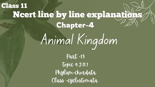 phylum chordata class cyclostomata• animal Kingdom ncert line by line explanation [upl. by Sheridan]