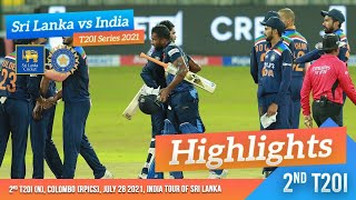 Sri Lanka seal lastover win to level series  2nd T20I Highlights  Sri Lanka vs India 2021 [upl. by Iinden]