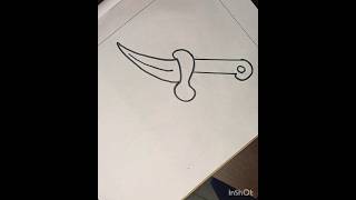 sword drawing easy lineart shorts talwar howtodraw ytshorts art artist khanda simple [upl. by Etz]