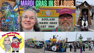 It was Beads Beads Beads at Jays First St Louis Mardi Gras Parade 2024 [upl. by Dnesnwot238]