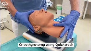 Cricothyrotomy using Quicktrach [upl. by Ramona]