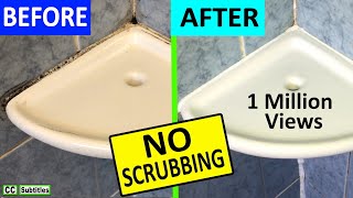 How to remove Mould from Silicone Sealant in your Bathroom NO SCRUBBING  Removing Black Mould [upl. by Wanfried]