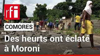 Comores après lannonce des résultats de la présidentielle des heurts éclatent à Moroni [upl. by Cenac]