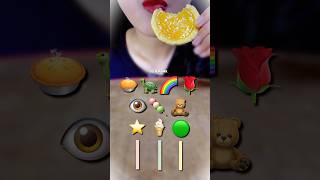 ASMR emoji sped up 🥧🐢🌈🌹👁️🍡  shorts eatingsounds eating satisfying emojiasmr emojifood [upl. by Kristen13]