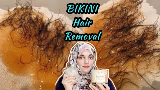 How to WAX your BIKINI AREA  Bikini Hair Removal  Brazilian Waxing for Unwanted Body Hair [upl. by Lorrie667]