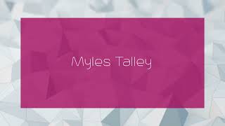 Myles Talley  appearance [upl. by Ormand]