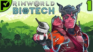 Starting with something  Rimworld Biotech Ep 1 Rimworld Tropical Rainforest Randy 500 [upl. by Collar814]