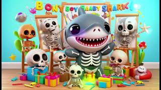 Bony Baby Shark The Skeleton Color Party Chumbala Cachumbala Halloween Cartoon Nursery Music Rhymes [upl. by Brandea]