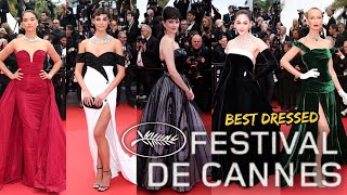 TOP 10 BEST DRESSED AT THE CANNES FILM FESTIVAL 2024 OPENING CEREMONY [upl. by Boru]