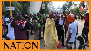 Protesters chant reject Finance Bill in early morning demos in Mombasa [upl. by Eirrehc]