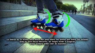 Tutorial cómo bajar escaleras con patines en linea [upl. by Yelsgnik]