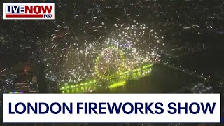 New Years Eve fireworks 2023 London celebrates with massive show  LiveNOW from FOX [upl. by Finzer]