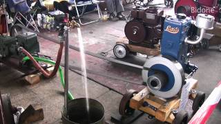 Lister stationary engine with water pump  Standmotor [upl. by Derward]